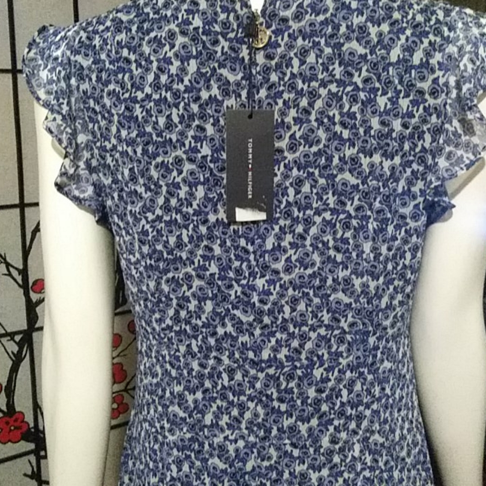 Tommy Hilfiger dress with flower prints size 8 length maxi new with tag - Picture 3 of 4